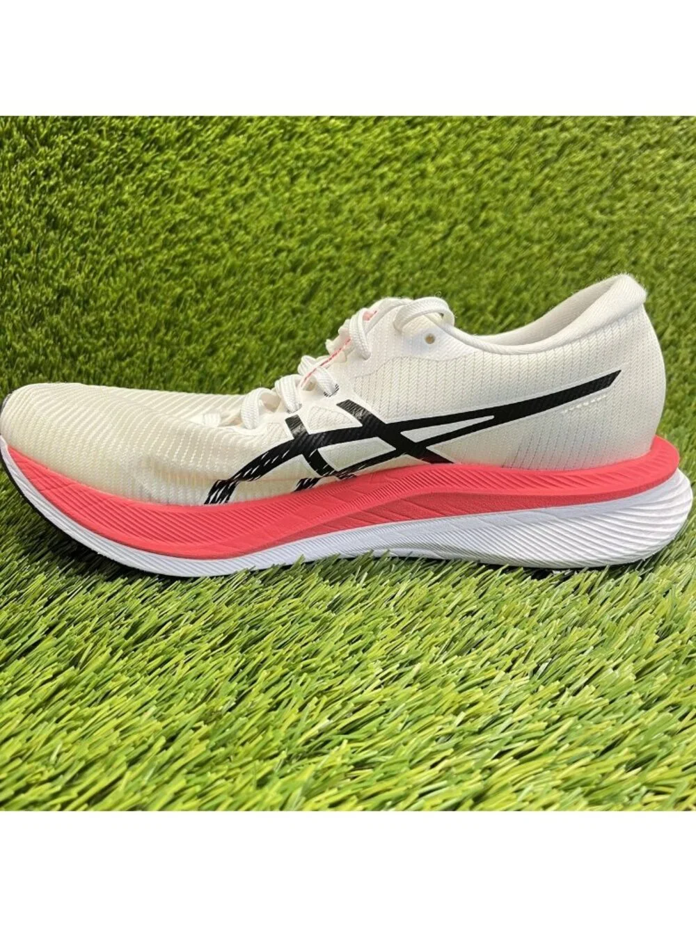 Asics Magic Speed 3 Womens Size 9 White Pink Athletic Running Shoes Sneakers